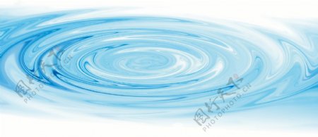 卡通蓝色圆环水纹png元素