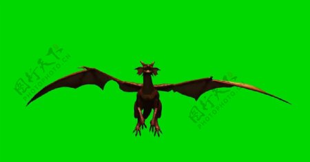 飞天恐龙绿屏抠像视频素材