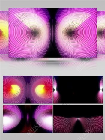 紫色重叠光环视频素材