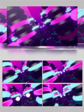 紫色幻彩光环视频素材