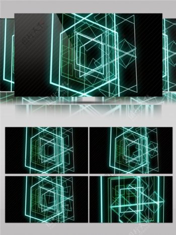 方块交错光束视频素材