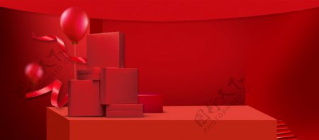 2018年新年红色大气文艺电商礼盒