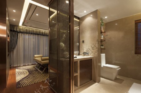 奢华设计卧室浴室效果图