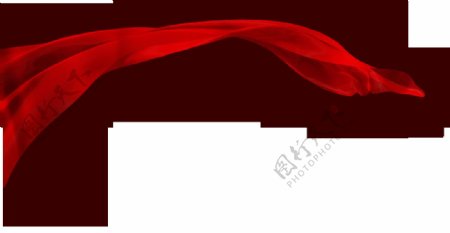 中国风红色丝带漂浮图PNG元素
