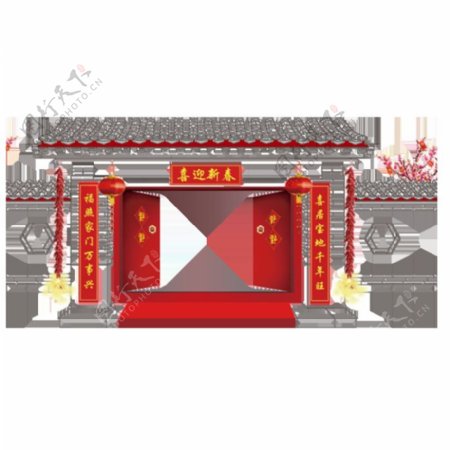 中国风喜庆春节门联素材