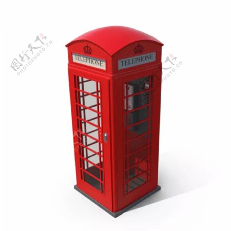 伦敦风格红色电话亭设计