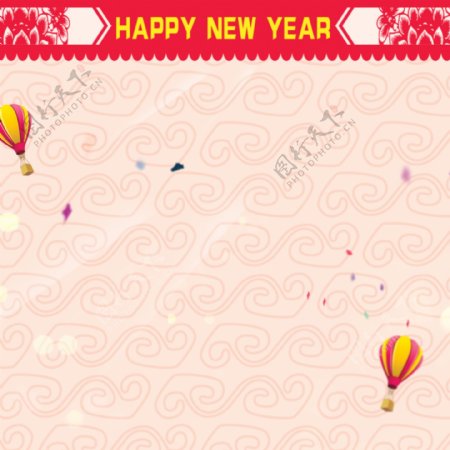 2018热气球新年元旦主图设计