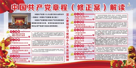 中国共产党章程修正案解读展板