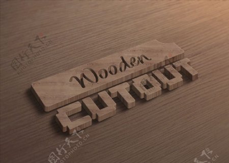 木质logo样机