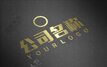 烫金logo样机