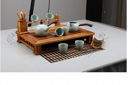 雅致木制茶具产品实物