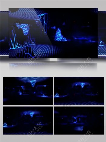 蓝光星际隧道动态视频素材