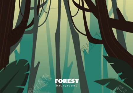 丛林抽象插图