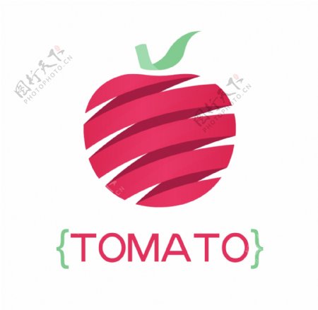 2018西红柿形状公司logo模板