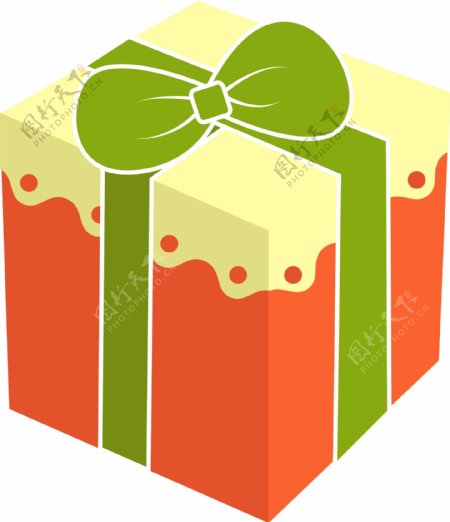 圣诞节礼物盒矢量图案卡通彩色可商用素材