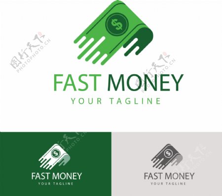money钱商标logo模板