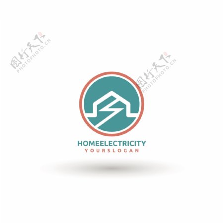 家庭电标志logo模板