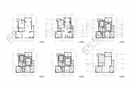 现代风格两居室户型CAD规划设计