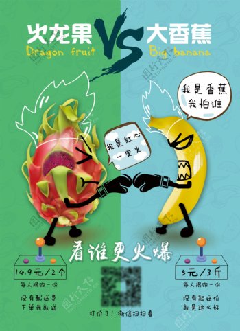 卡通水果活动海报