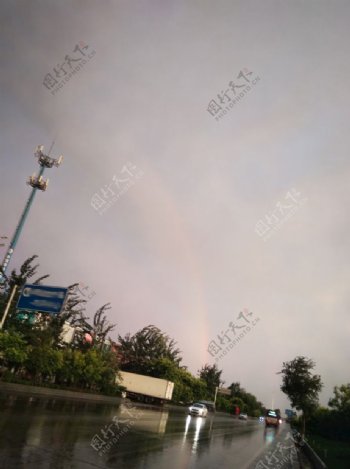 雨后天空彩虹