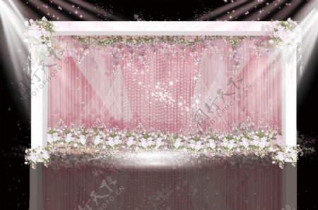 粉色水晶透明风格婚礼效果图