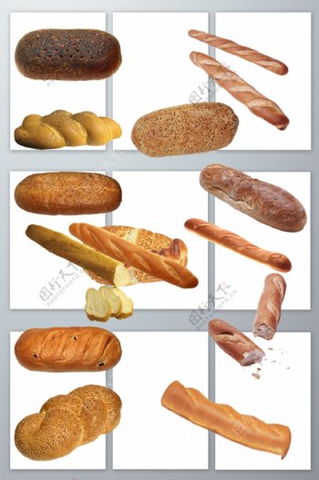免抠法式面包png素材