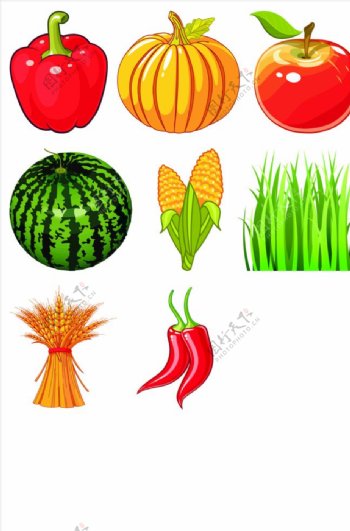 卡通蔬菜水果