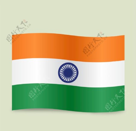 印度飘扬的旗帜