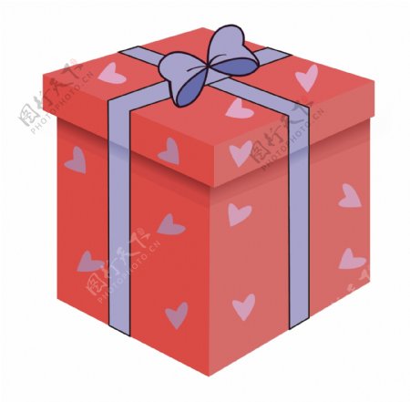 礼物盒mbe卡通矢量相片情人节元素