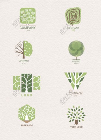 绿色植物环保设计图案