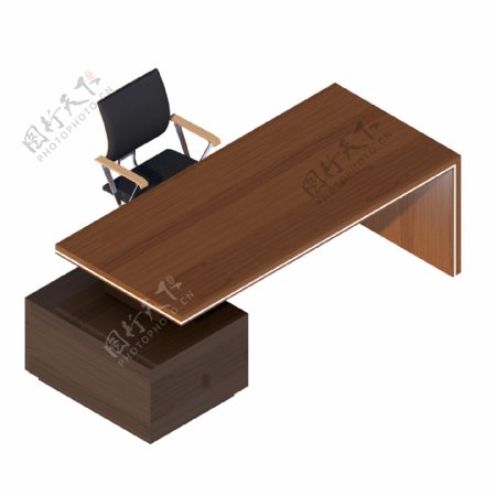 商务办公商用桌椅套装实木办公桌2.5d可商用元素