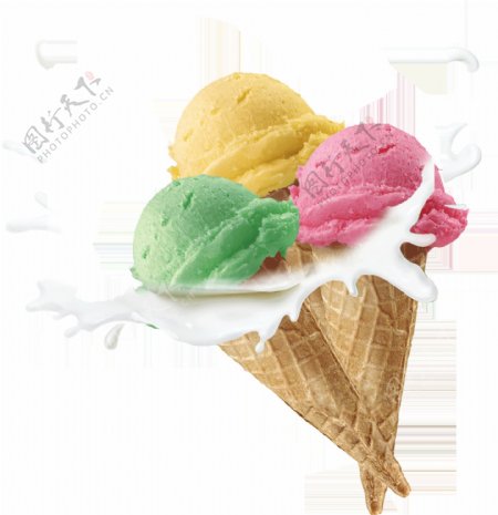 彩色创意设计冰淇淋