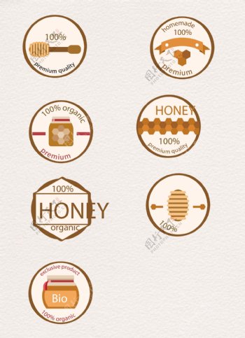 简约圆形蜂蜜食物设计