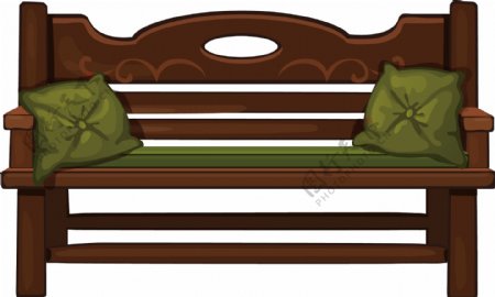 中式木质沙发元素