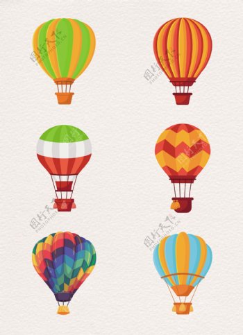 通用节日多彩活动宣传热气球漂浮元素