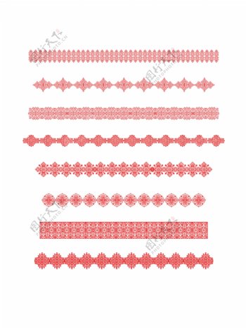 中国风边框之红色节庆复杂纹理剪纸纹理素材
