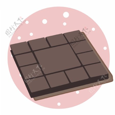 银色情人节巧克力图形元素