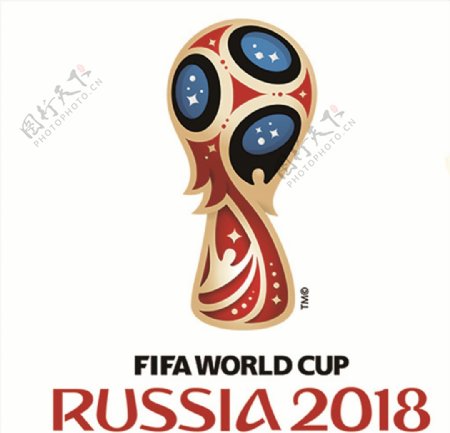 2018世界杯蓝色足球图标矢量