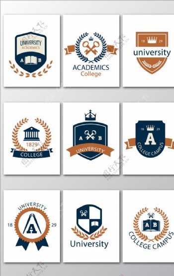 大学标志logo设计元素