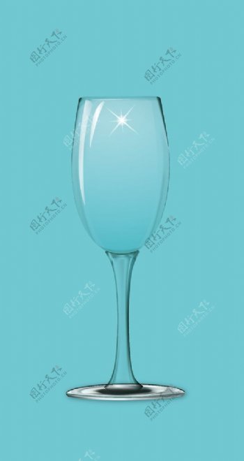透明玻璃杯矢量炫酷