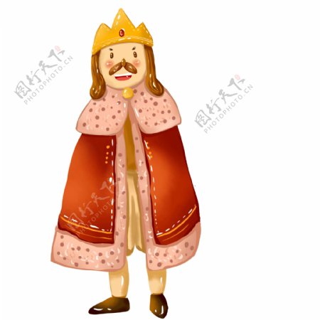 国王西方欧洲王子皇冠王冠宝石神话手绘