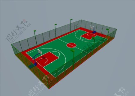 篮球场模型
