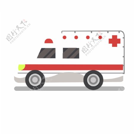 卡通扁平化救护车设计可商用元素