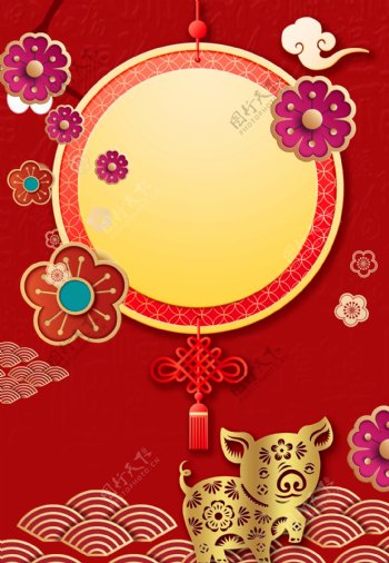 中国风传统新年背景素材