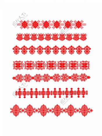 中国风边框红色窗花剪纸节庆复杂纹理
