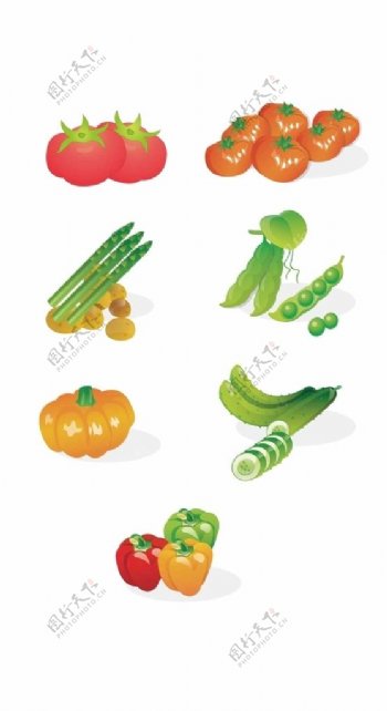 蔬菜图标矢量