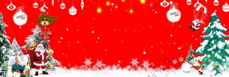 雪人圣诞圣诞节浪漫banner背景
