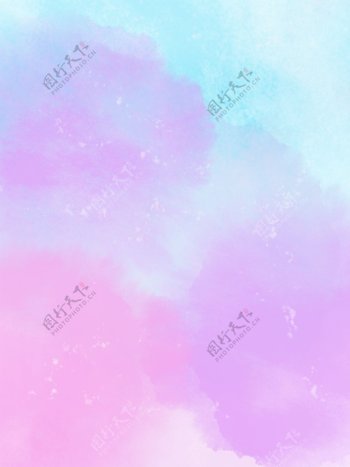 粉紫蓝色水彩水彩背景