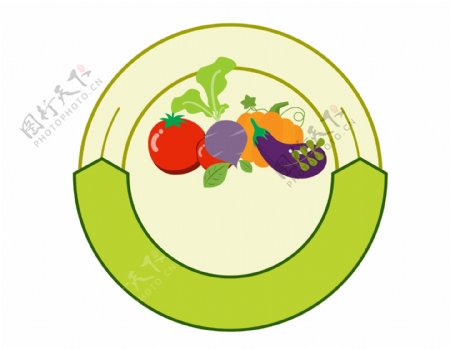 手绘蔬菜水果元素