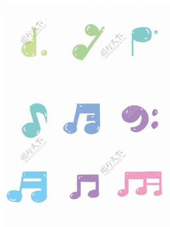 音乐节音符五线谱图标装饰矢量可商用元素